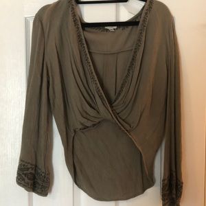 Urban Outfitters army green blouse